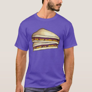 ピーナッツバターとグレープゼリーサンドPBJ Tシャツ