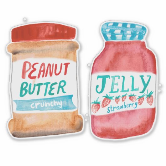 ピーナッツバターとジェリーウォーターの色 シール (正面)