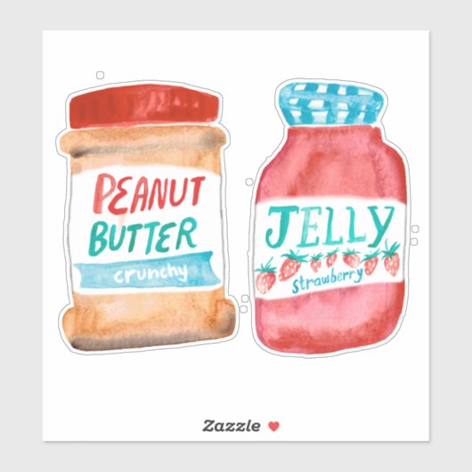 ピーナッツバターとジェリーウォーターの色 シール (シート)