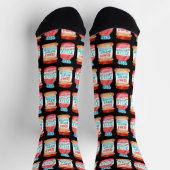 ピーナッツバターとジェリージャースの水彩模様 ソックス (上部)