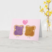 ピーナッツバターとジェリーラブカード カード (黄色い花)