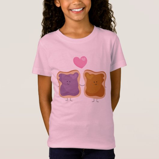 ピーナッツバターとジェリーラブTシャツ Tシャツ (正面)