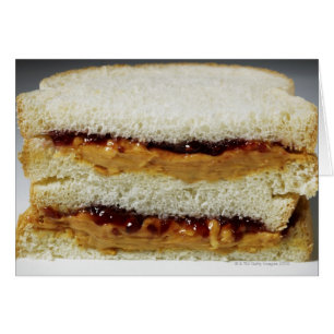 ピーナッツバターとゼリーのサンドイッチ。