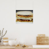 ピーナッツバターとゼリーのサンドイッチ。 ポスター (キッチン)