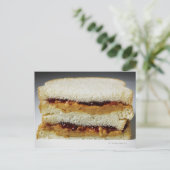 ピーナッツバターとゼリーのサンドイッチ。 ポストカード (スタンド正面)