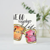 ピーナッツバターとゼリーみたいに一緒に行く ポストカード (スタンド正面)