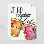 ピーナッツバターとゼリーみたいに一緒に行く ポストカード (正面/裏面)