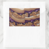 ピーナッツバターとゼリーサンドイッチ 長方形シール (バッグ)