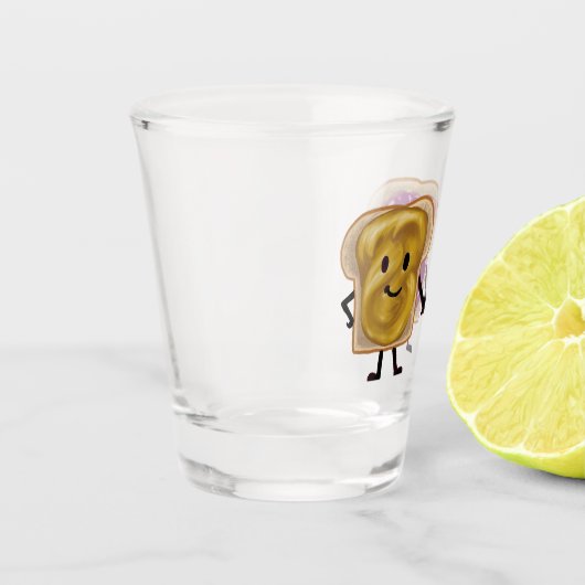 ピーナッツバターとゼリーサンドウィッチバディ ショットグラス (左)