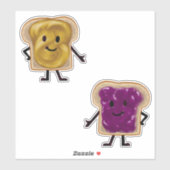 ピーナッツバターとゼリーサンドウィッチ仲間 シール (シート)