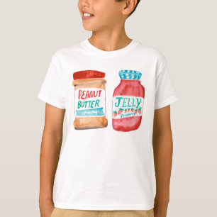 ピーナッツバターとゼリー水彩 Tシャツ
