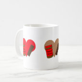 ピーナッツバターとチョコレートに恋をして コーヒーマグカップ (正面左)