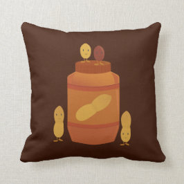 ピーナッツバターのまわりの微笑ピーナツ クッション