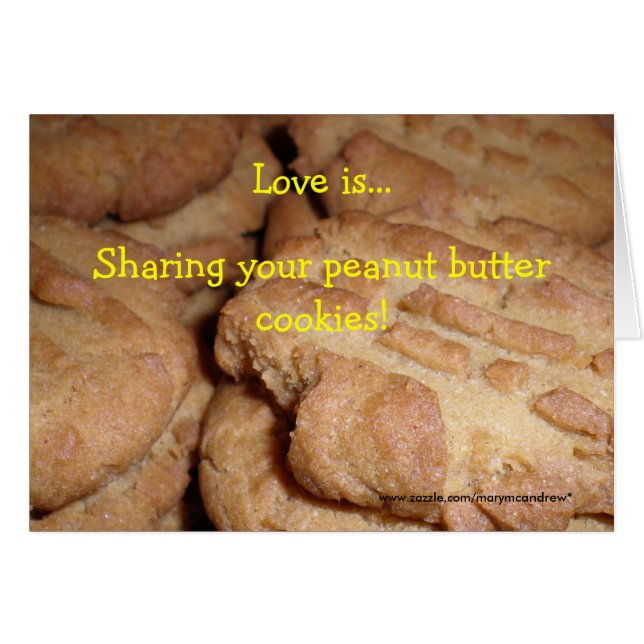 ピーナッツバターのクッキーのレシピカード (正面横)