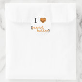 ピーナッツバターのステッカー ラウンドシール (バッグ)