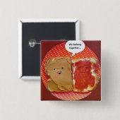 ピーナッツバターのゼリーの親友 缶バッジ (正面&裏面)