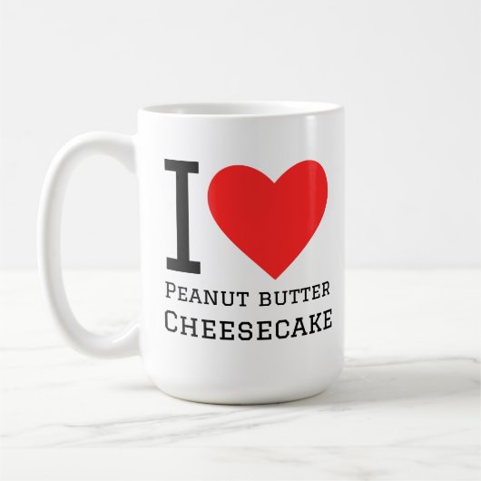 ピーナッツバターのチーズケーキが好き コーヒーマグカップ (左)