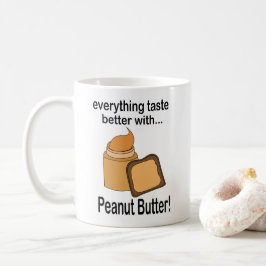 ピーナッツバターのパン 食品 かわいい コーヒーマグカップ