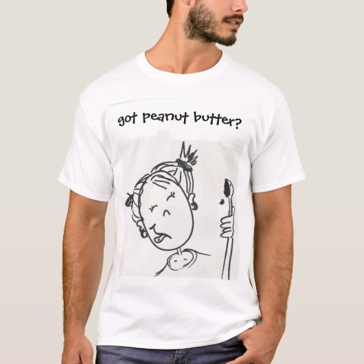 ピーナッツバターの常習者 Tシャツ (正面)