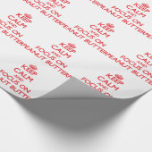 ピーナッツバターの平静そして焦点を保って下さい ラッピングペーパー (角)