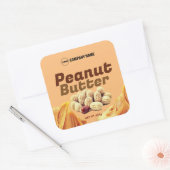 ピーナッツバターカスタムラベルシール スクエアシール (封筒)