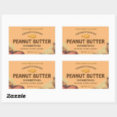 ピーナッツバターカスタムラベルシール 長方形シール (シート)