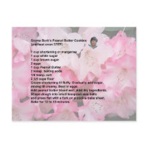 ピーナッツバタークッキーレシピはがき