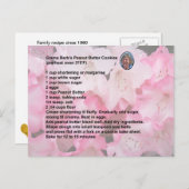 ピーナッツバタークッキーレシピはがき ポストカード (正面/裏面)