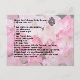 ピーナッツバタークッキーレシピはがき ポストカード