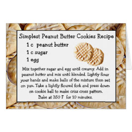 ピーナッツバタークッキーレシピカード
