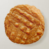 ピーナッツバタークッキー、タン ラウンドクッション (正面)