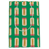 ピーナッツバタージャースコラムズグリーン抱き枕 ミディアムペーパーバッグ (正面)