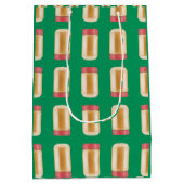 ピーナッツバタージャースコラムズグリーン抱き枕 ミディアムペーパーバッグ (裏面)