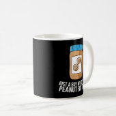 ピーナッツバタージャールちょうどピーナツお尻を愛する少年 コーヒーマグカップ (正面右)