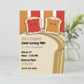 ピーナッツバターストロベリーゼリーPB&Jバースデーパーティー 招待状 (スタンド正面)