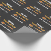 ピーナッツバタースプーンブレックファーストお気に入りのスポーツフード ラッピングペーパー (角)