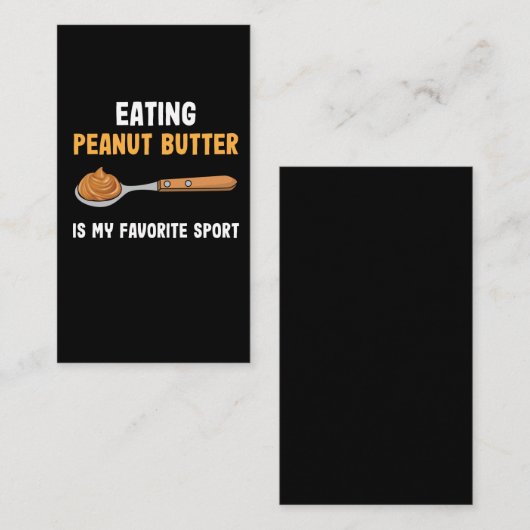 ピーナッツバタースプーンブレックファーストお気に入りのスポーツフード 名刺 (正面/裏面)