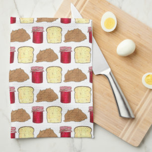 ピーナッツバターゼリーサンドイッチブレッドランチタイム食品 キッチンタオル