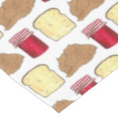 ピーナッツバターゼリーサンドイッチブレッドランチタイム食品 テーブルクロス (アングル)