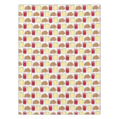 ピーナッツバターゼリーサンドイッチブレッドランチタイム食品 テーブルクロス (正面)