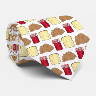 ピーナッツバターゼリーサンドイッチブレッドランチタイム食品 ネクタイ