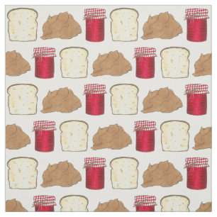 ピーナッツバターゼリーサンドイッチブレッドランチタイム食品 ファブリック