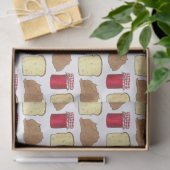 ピーナッツバターゼリーサンドイッチブレッドランチタイム食品 薄葉紙 (ギフト)