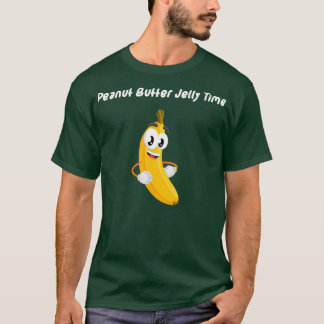 ピーナッツバターゼリータイムおもしろい踊りバナナ Tシャツ