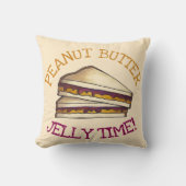 ピーナッツバターゼリータイムPBJサンドイッチグルメランチ クッション (正面)