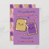 ピーナッツバターゼリー教室バレンタインPBJカード サンキューカード (正面/裏面)