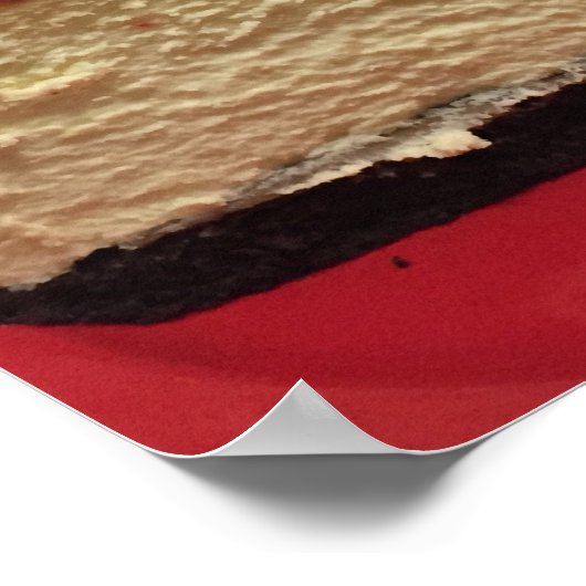 ピーナッツバターチーズケーキ写真 ポスター (角)