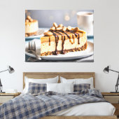 ピーナッツバターチーズケーキ キャンバスプリント (インサイチュ (寝室))