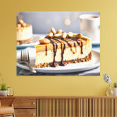 ピーナッツバターチーズケーキ キャンバスプリント (インサイチュ (リビング))