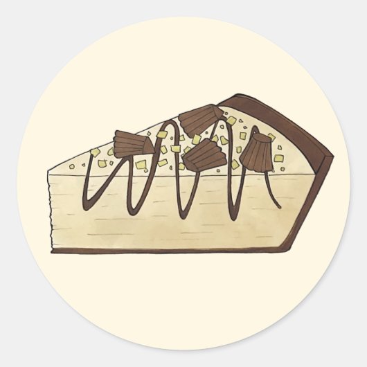 ピーナッツバターパイ社会パーティーデザートベイクセール ラウンドシール (正面)